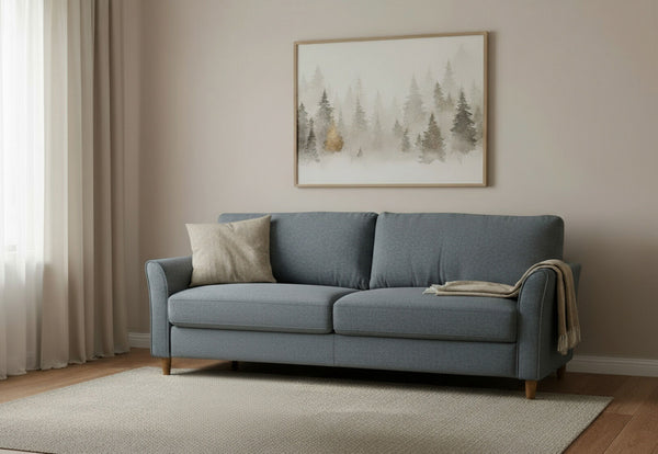 STRICKLAND DARK GREY 3 SEAT SOFA DARK GREY