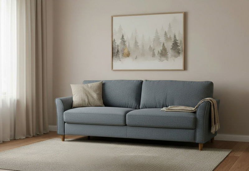 STRICKLAND DARK GREY 3 SEAT SOFA DARK GREY