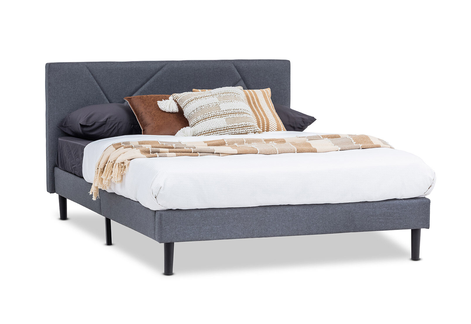 FRAZIER DARK GREY DOUBLE BED DARK GREY