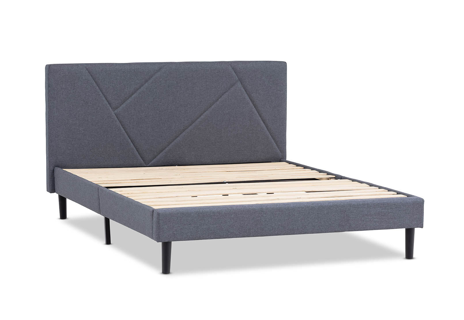 FRAZIER DARK GREY QUEEN BED DARK GREY