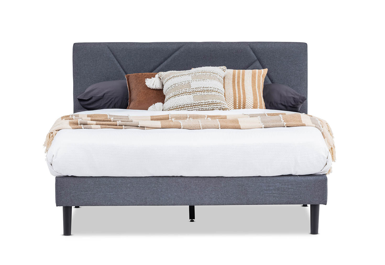 FRAZIER DARK GREY KING BED DARK GREY