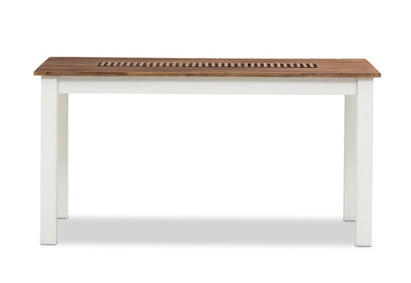 SANTO ANDRE 1500 DINING TABLE WHITE/PEWTER