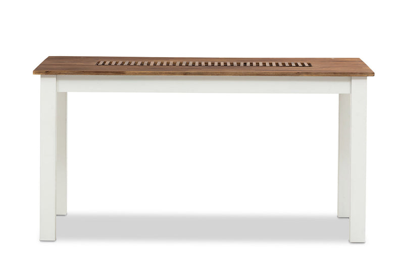 SANTO ANDRE 1500 DINING TABLE WHITE/PEWTER