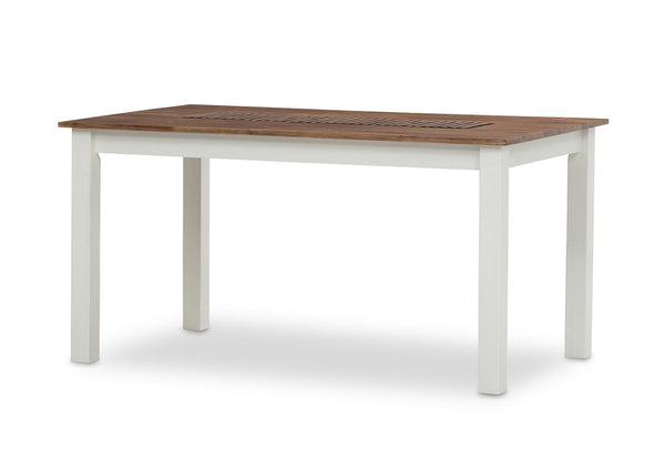 SANTO ANDRE 1500 DINING TABLE WHITE/PEWTER