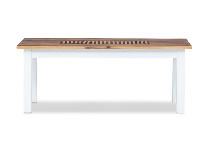 SANTO ANDRE COFFEE TABLE 	WHITE/PEWTER