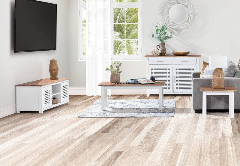 SANTO ANDRE COFFEE TABLE 	WHITE/PEWTER