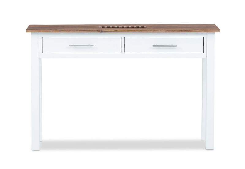 SANTO ANDRE SOFA TABLE WHITE/PEWTER