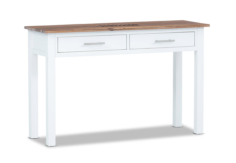 SANTO ANDRE SOFA TABLE WHITE/PEWTER