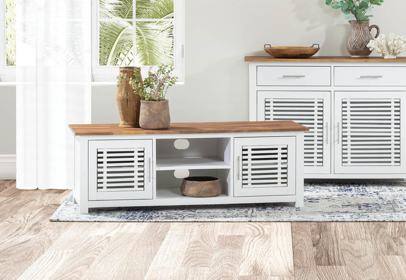 SANTO ANDRE ENTERTAINMENT UNIT WHITE/PEWTER