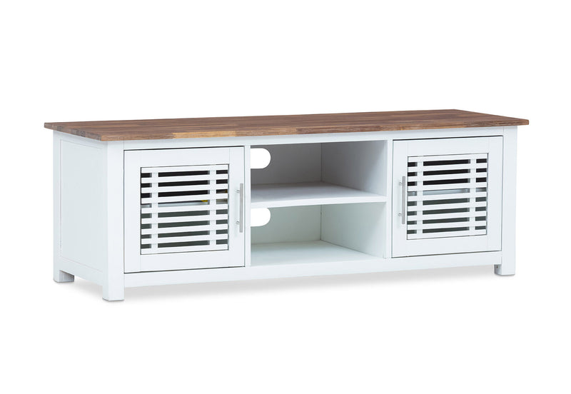 SANTO ANDRE ENTERTAINMENT UNIT WHITE/PEWTER