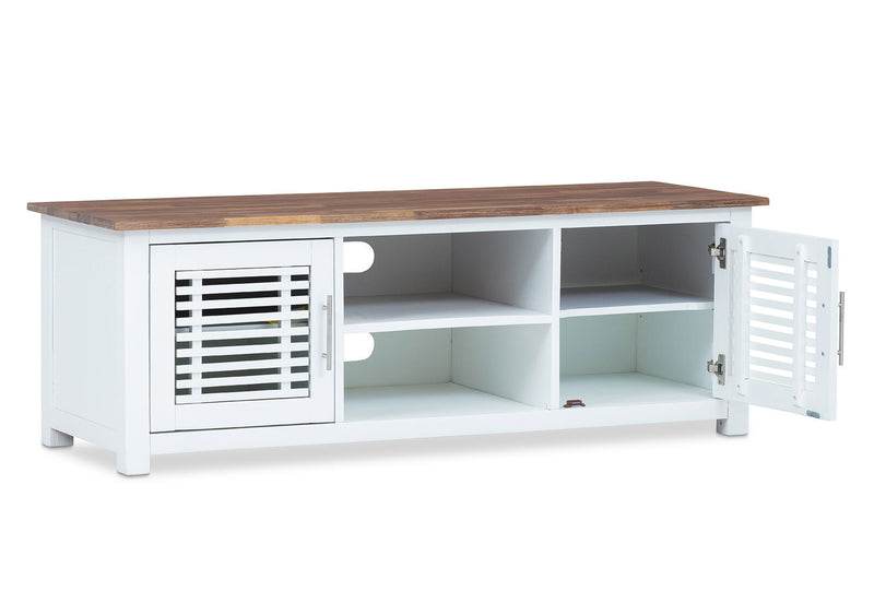 SANTO ANDRE ENTERTAINMENT UNIT WHITE/PEWTER
