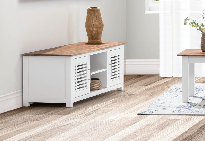 SANTO ANDRE ENTERTAINMENT UNIT WHITE/PEWTER