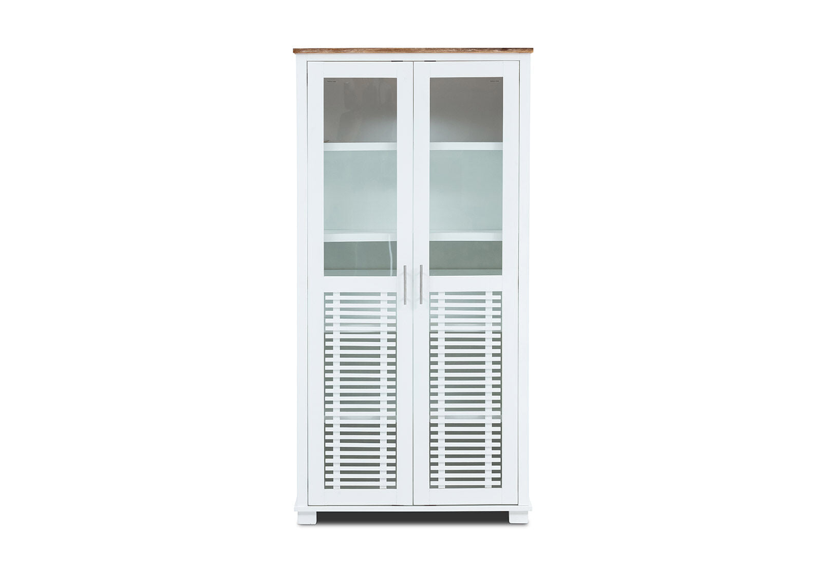 SANTO ANDRE DISPLAY CABINET WHITE/PEWTER