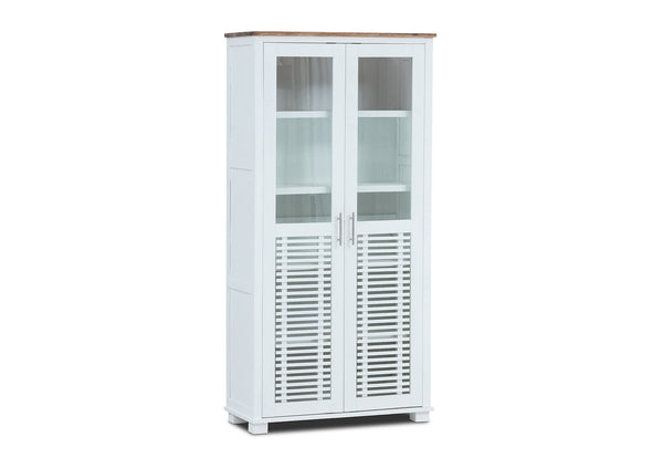 SANTO ANDRE DISPLAY CABINET WHITE/PEWTER