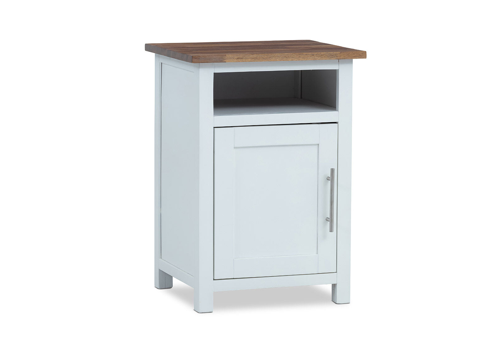 SANTO ANDRE LEFT HAND SIDE HINGE BEDSIDE WHITE/PEWTER