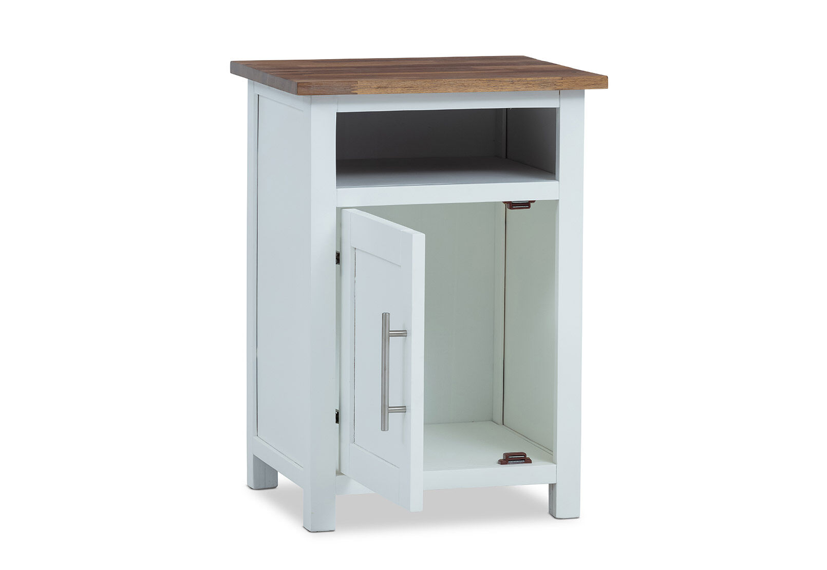 SANTO ANDRE LEFT HAND SIDE HINGE BEDSIDE WHITE/PEWTER