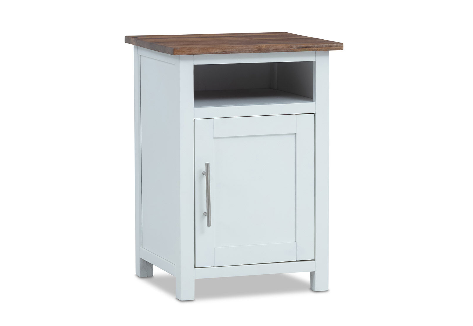 SANTO ANDRE RIGHT HAND SIDE HINGE BEDSIDE WHITE/PEWTER