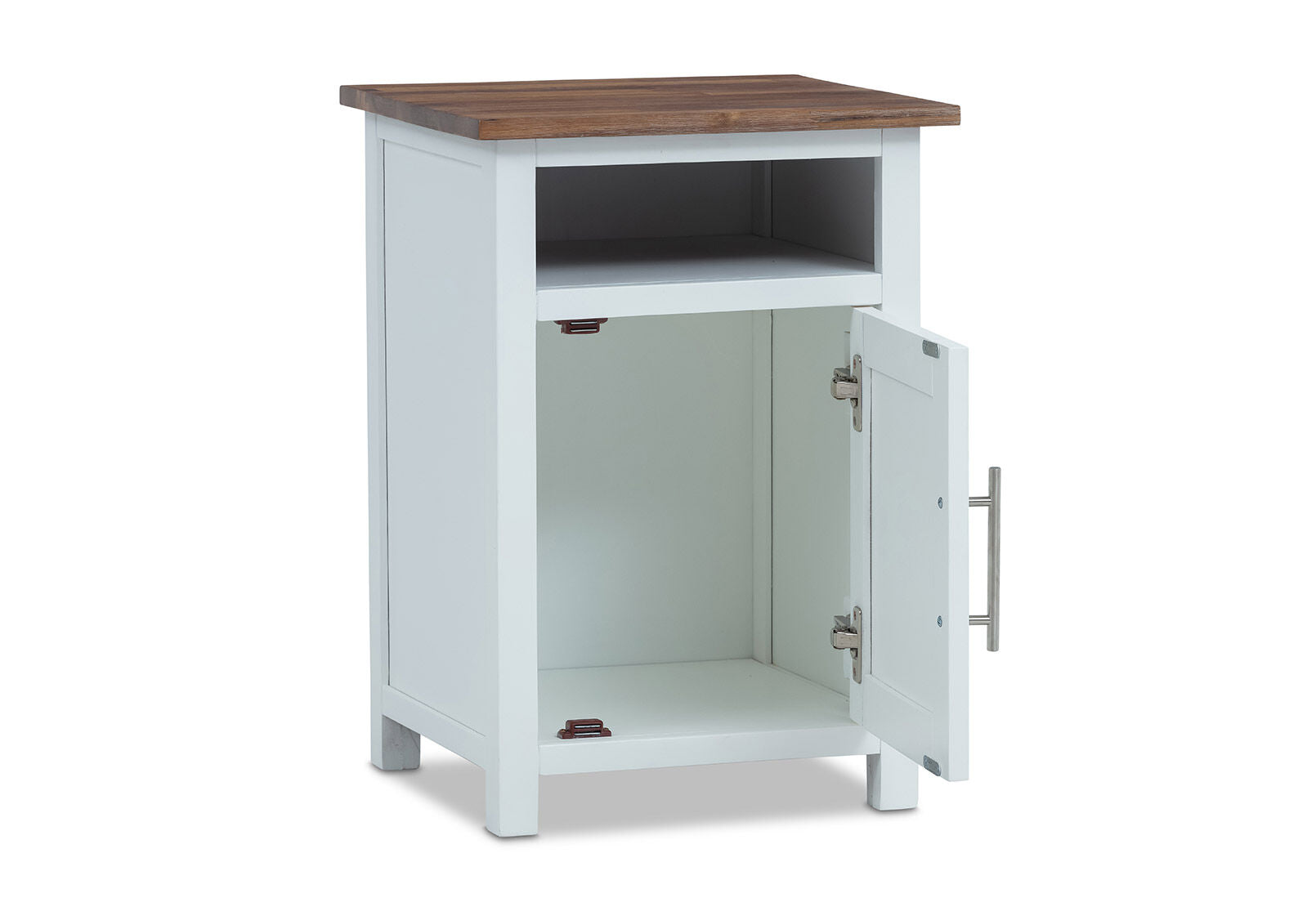 SANTO ANDRE RIGHT HAND SIDE HINGE BEDSIDE WHITE/PEWTER