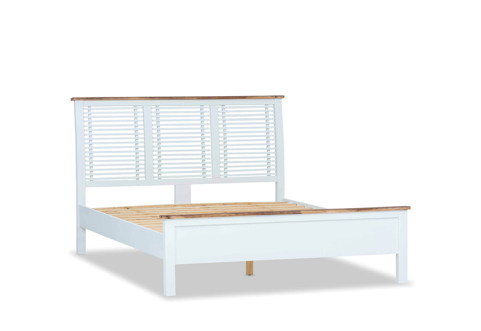 SANTO ANDRE QUEEN BED WHITE/PEWTER