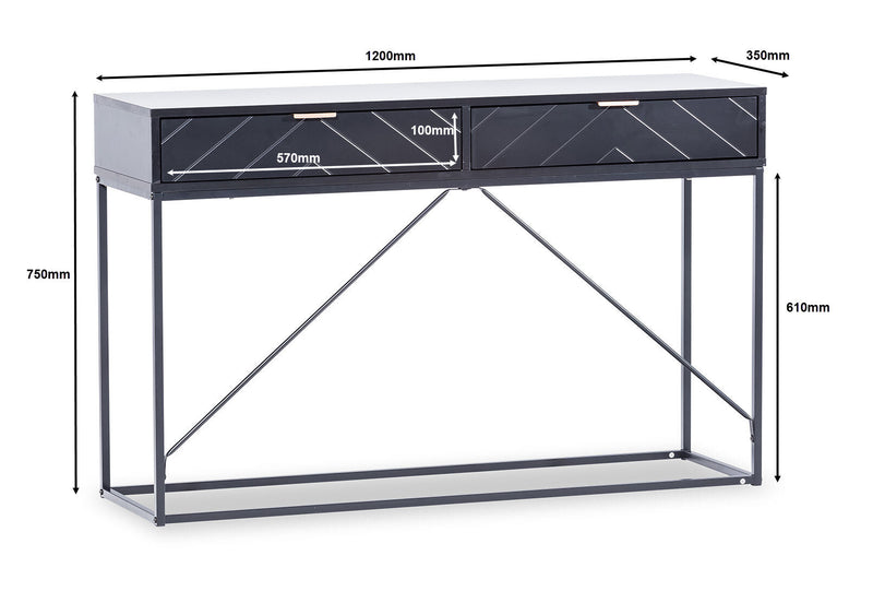 HARDING BLACK SOFA TABLE BLACK