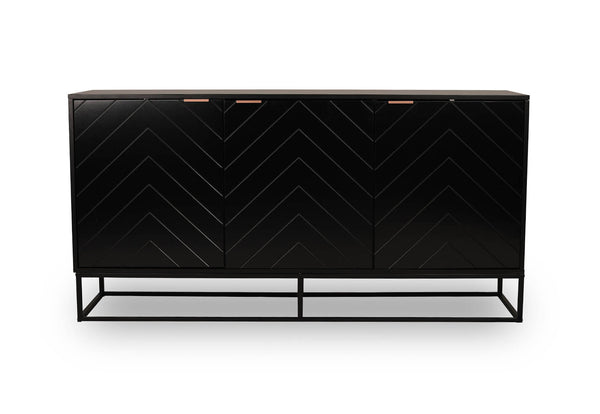 HARDING BLACK 3 DOOR BUFFET BLACK