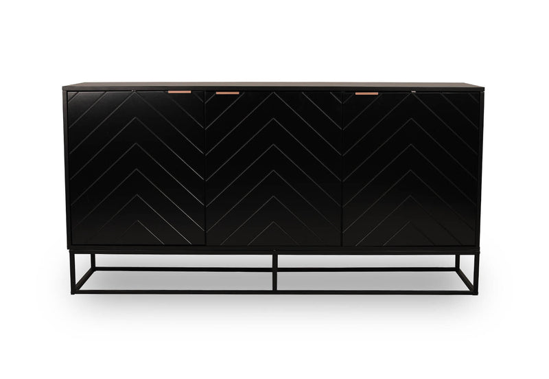 HARDING BLACK 3 DOOR BUFFET BLACK