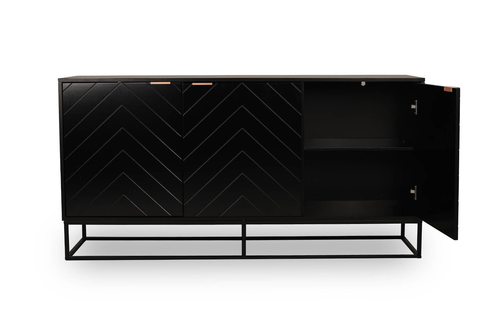 HARDING BLACK 3 DOOR BUFFET BLACK
