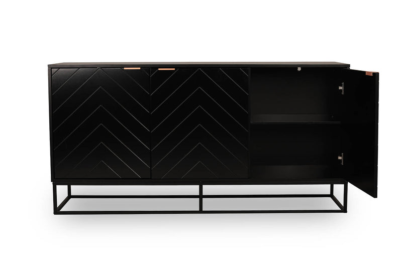 HARDING BLACK 3 DOOR BUFFET BLACK