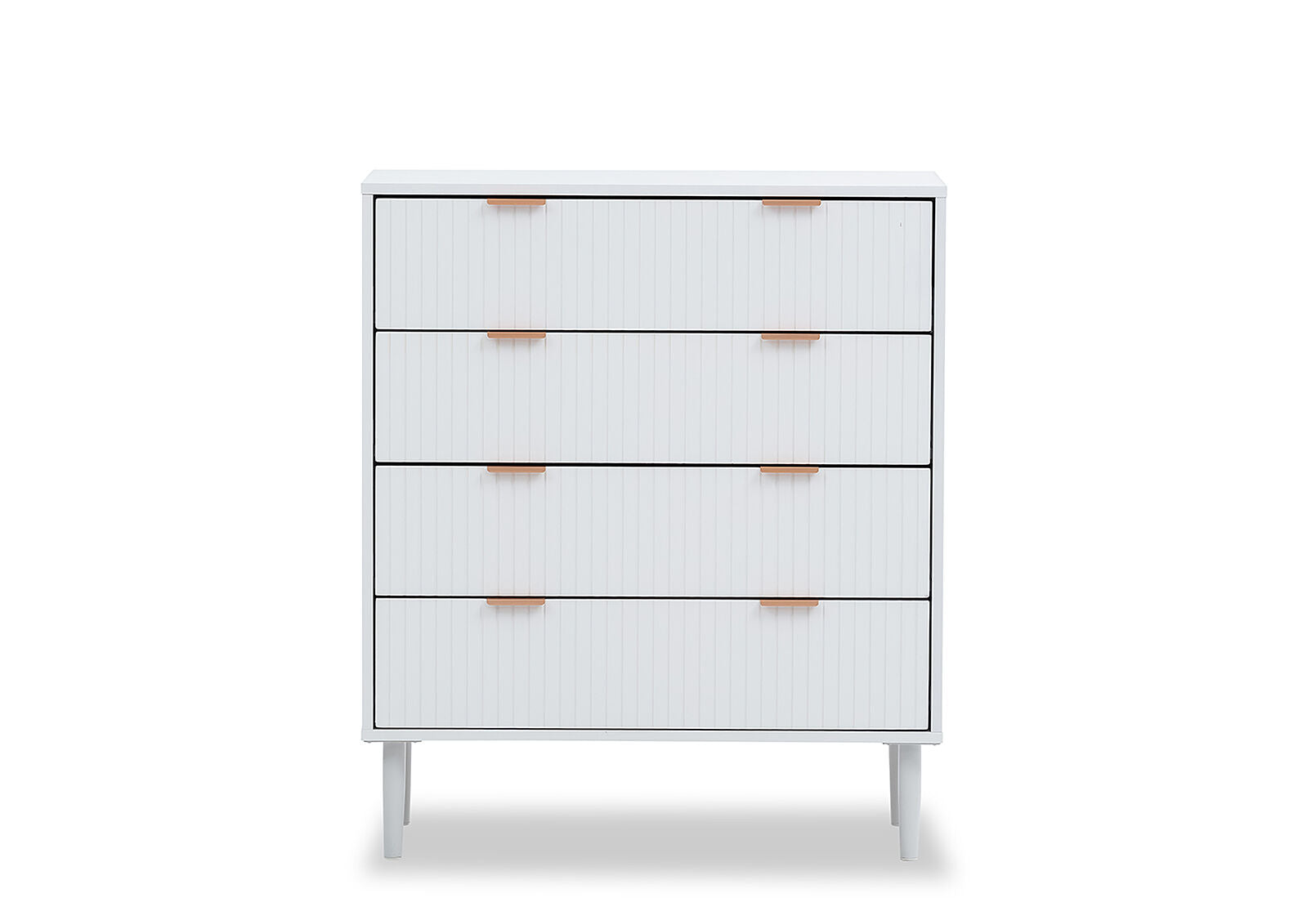 HENSLEY WHITE 4 DRAWER TALL CHEST WHITE