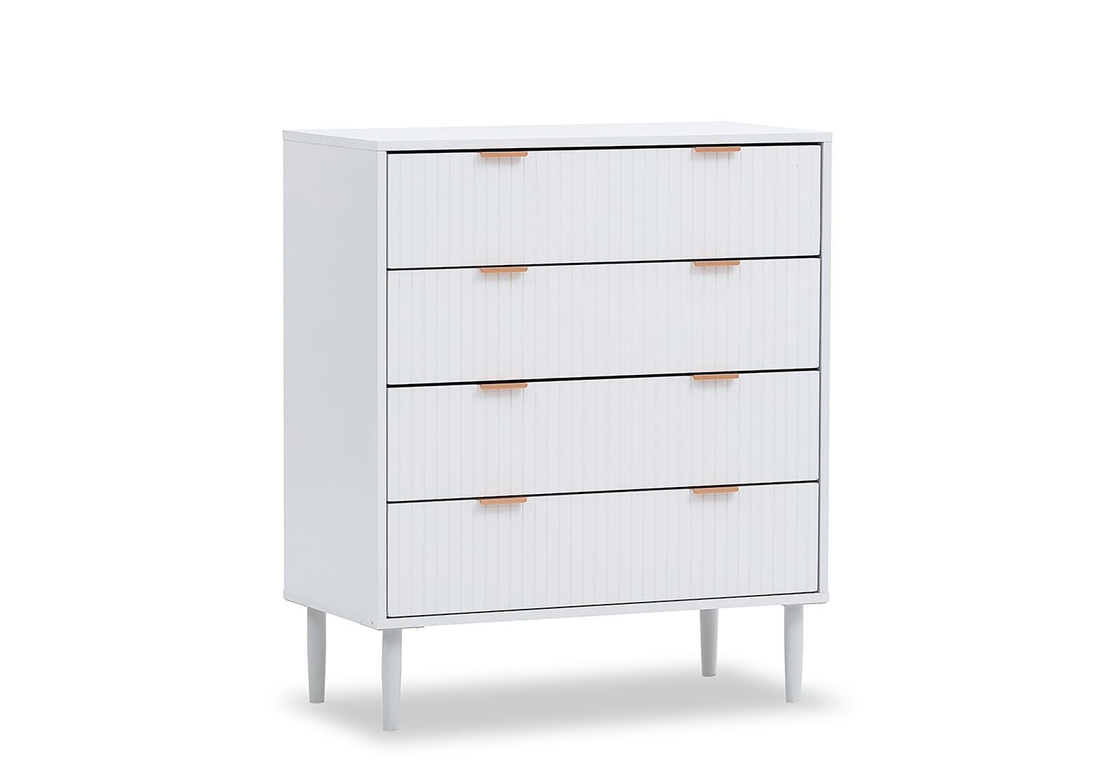 HENSLEY WHITE 4 DRAWER TALL CHEST WHITE