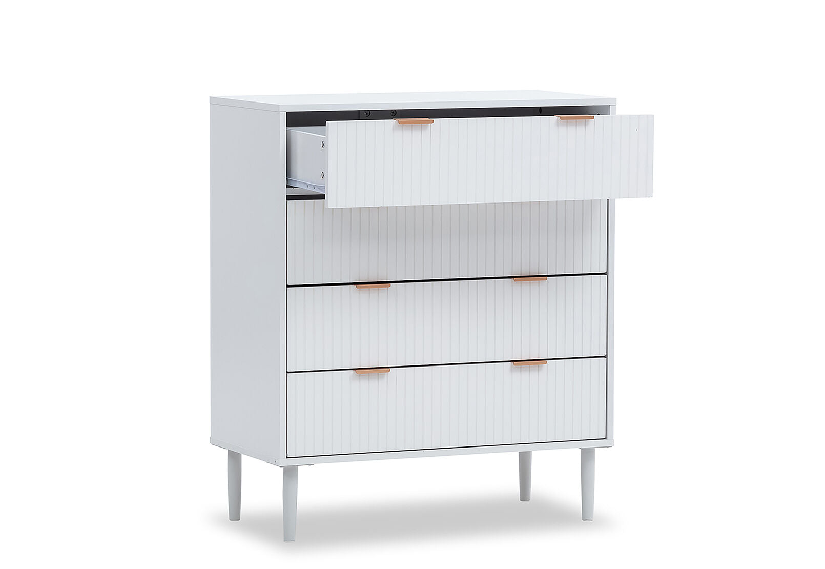 HENSLEY WHITE 4 DRAWER TALL CHEST WHITE