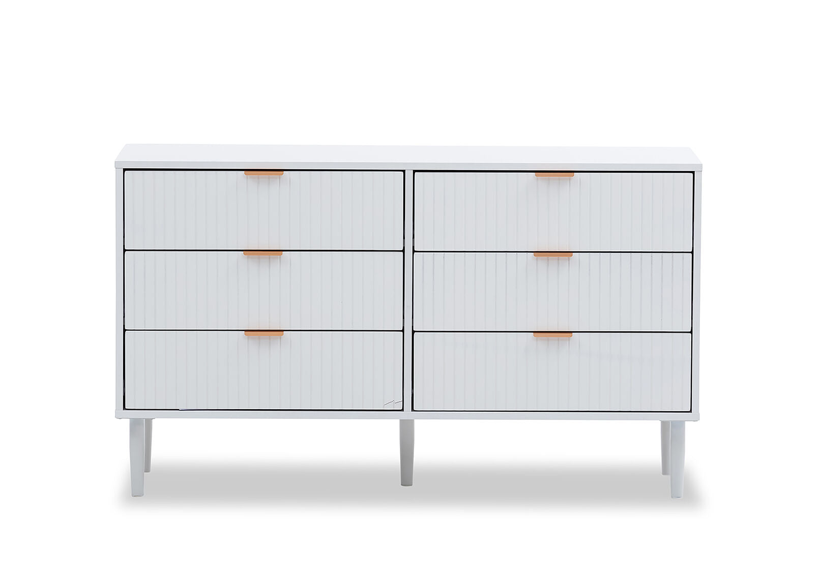 HENSLEY WHITE 6 DRAWER DRESSER WHITE