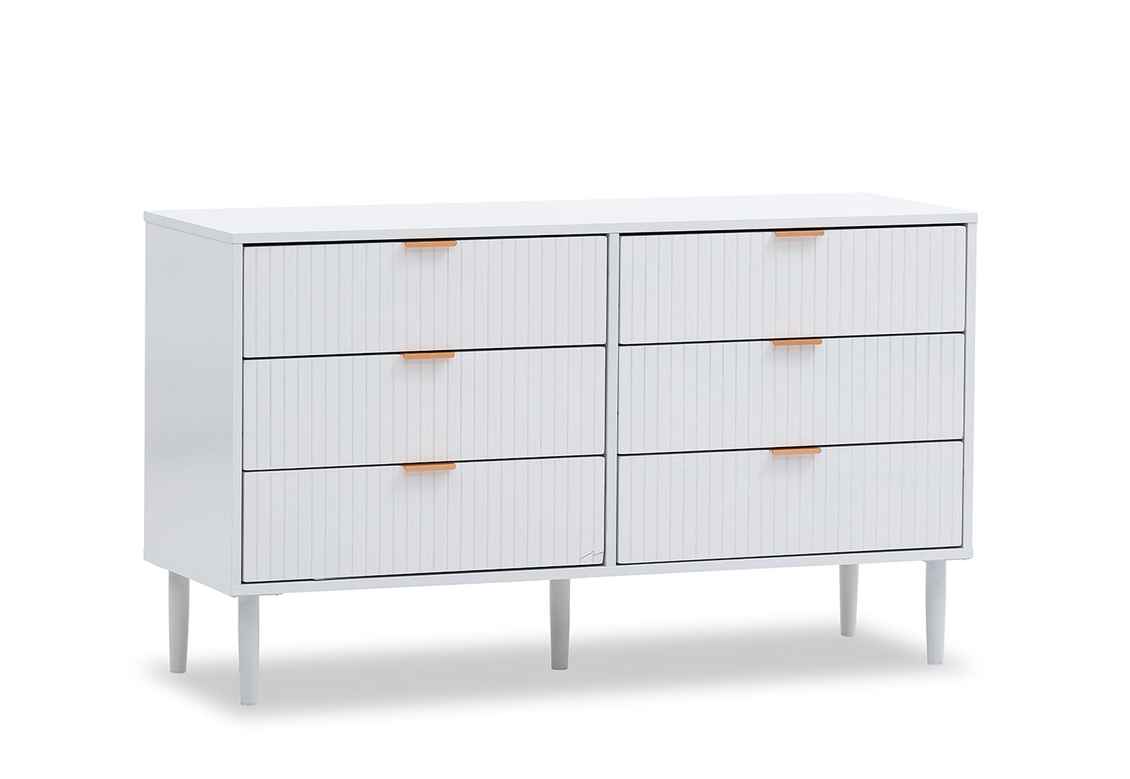 HENSLEY WHITE 6 DRAWER DRESSER WHITE