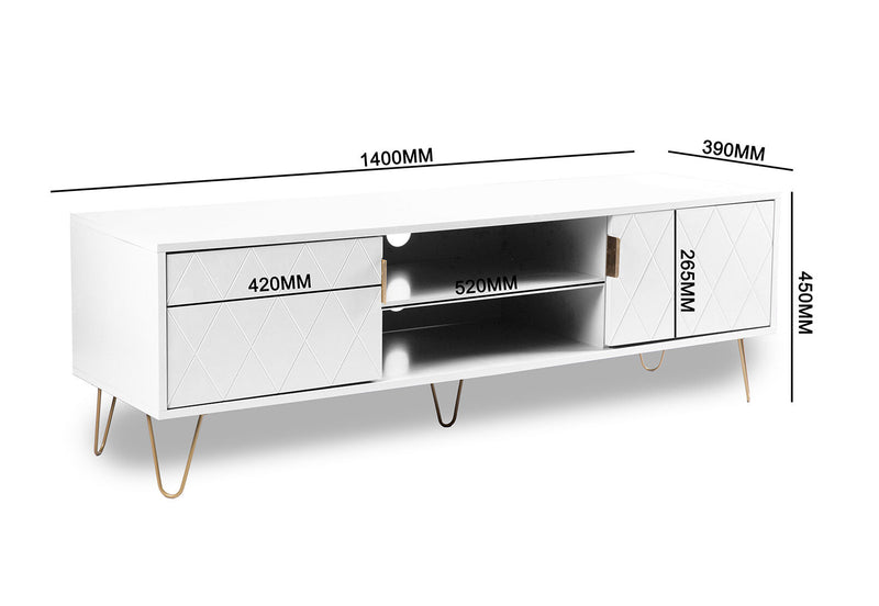 DORSEY WHITE ENTERTAINMENT UNIT WHITE