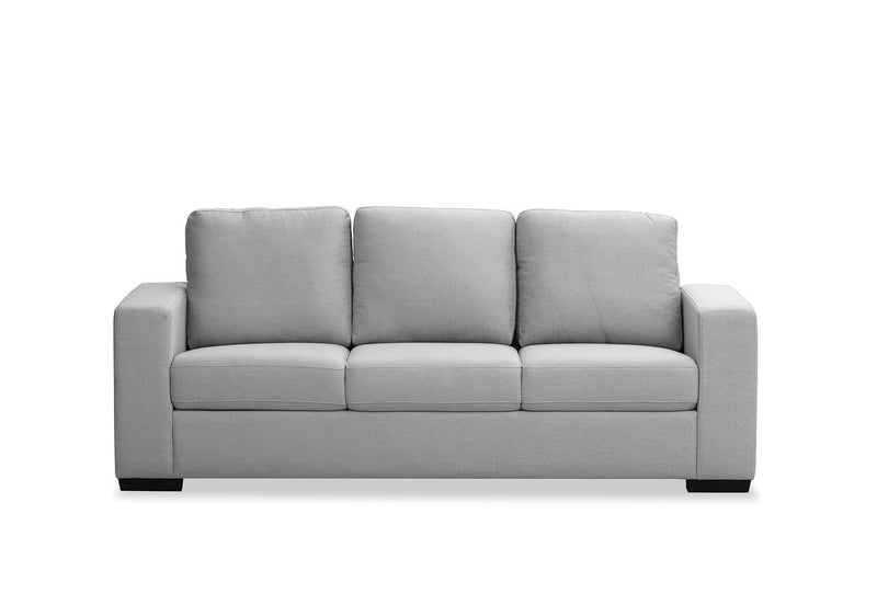 KIRBY FABRIC 3 SEAT SOFA LIGHT GREY