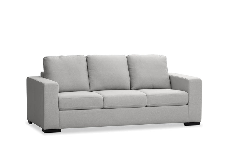 KIRBY FABRIC 3 SEAT SOFA LIGHT GREY