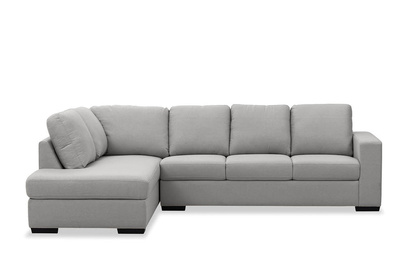 KIRBY FABRIC 4 SEAT LEFT HAND FACING CHAISE LIGHT GREY