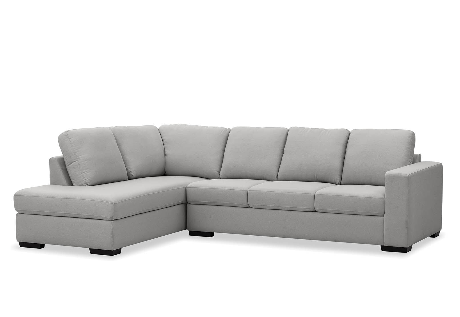 KIRBY FABRIC 4 SEAT LEFT HAND FACING CHAISE LIGHT GREY