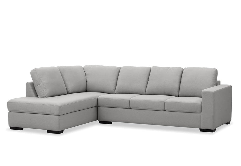 KIRBY FABRIC 4 SEAT LEFT HAND FACING CHAISE LIGHT GREY