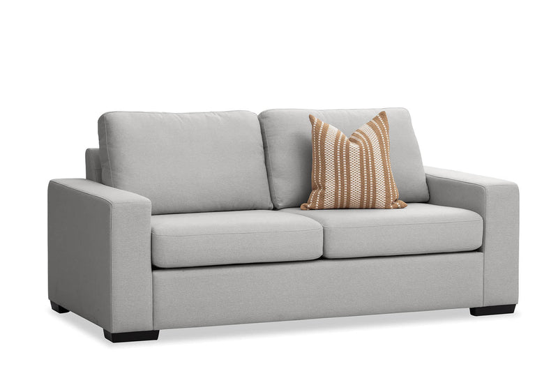 KIRBY FABRIC 3 SEAT SOFA BED LIGHT GREY