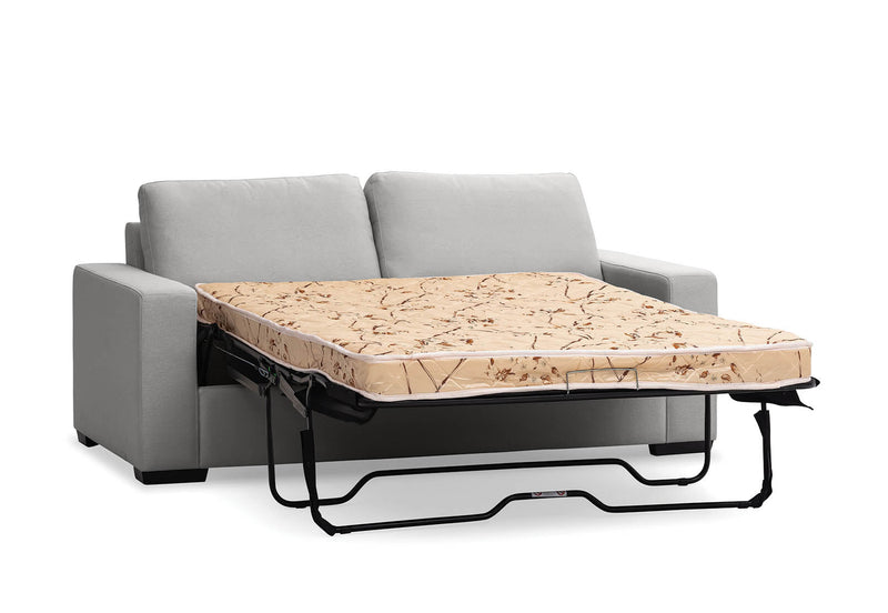 KIRBY FABRIC 3 SEAT SOFA BED LIGHT GREY