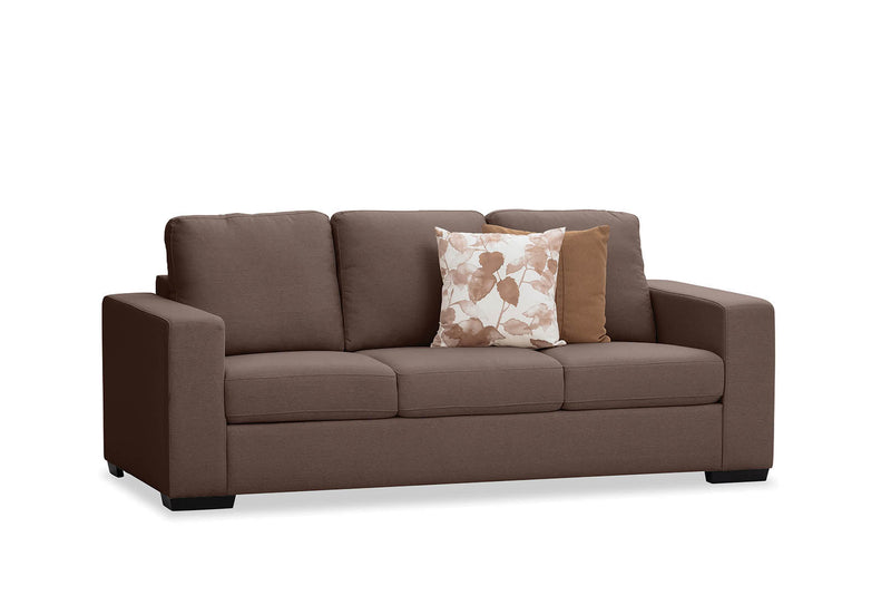 KIRBY FABRIC 3 SEAT SOFA COFFEE