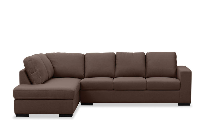 KIRBY FABRIC 4 SEAT LEFT HAND FACING CHAISE COFFEE