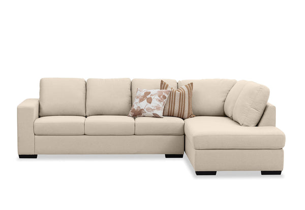 KIRBY FABRIC 4 SEAT RIGHT HAND FACING CHAISE CREAM