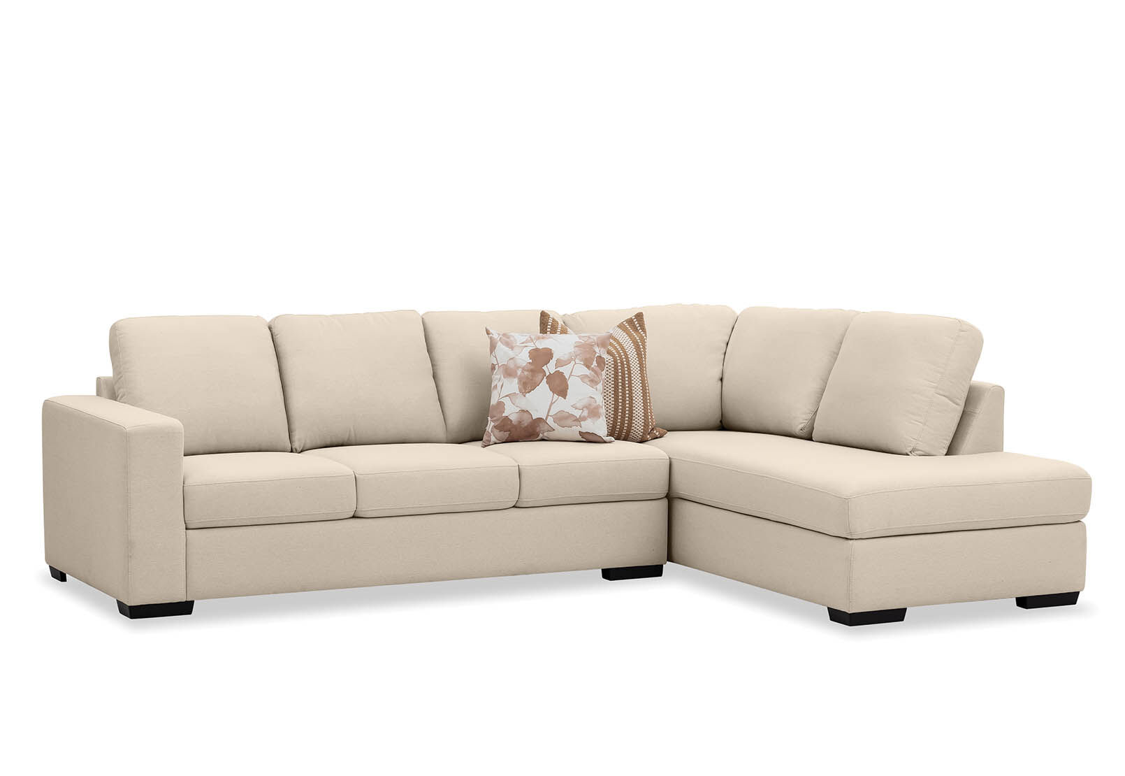 KIRBY FABRIC 4 SEAT RIGHT HAND FACING CHAISE CREAM
