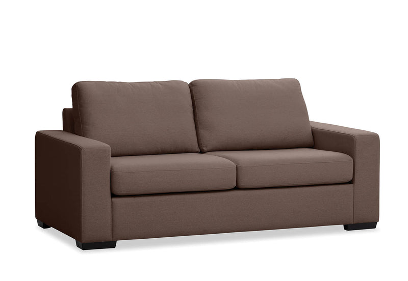 KIRBY FABRIC 3 SEAT SOFA BED COFFEE