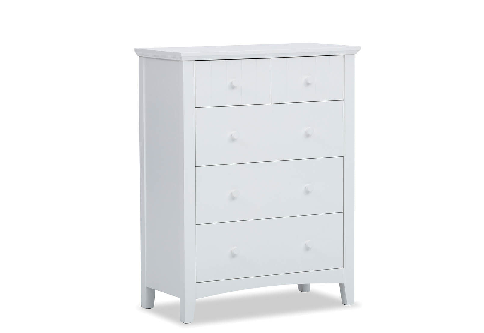 COPELAND 5 DRAWER TALL CHEST WHITE
