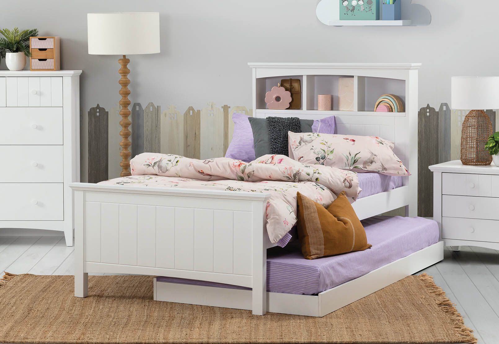 COPELAND KING SINGLE BED WHITE