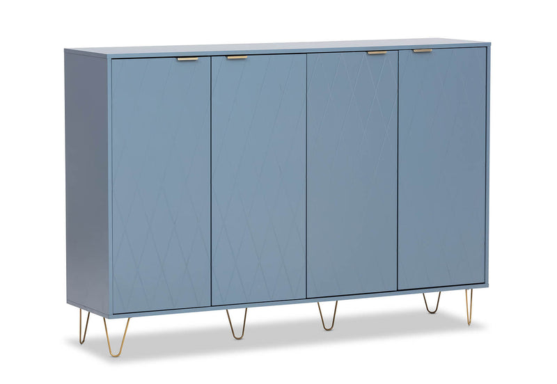 DORSEY BLUE SLATE 4 DOOR BUFFET BLUE SLATE