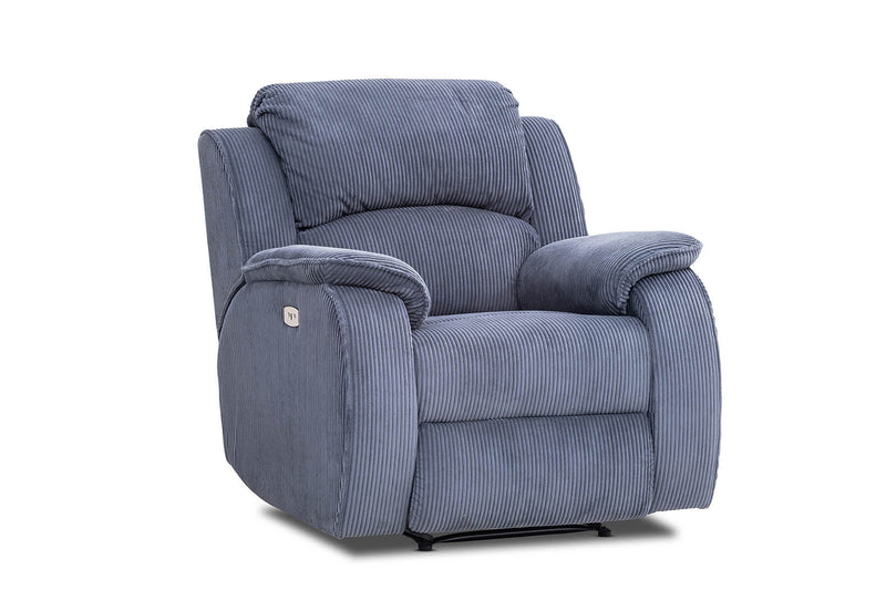 WELSH FABRIC ELECTRIC RECLINER DARK BLUE